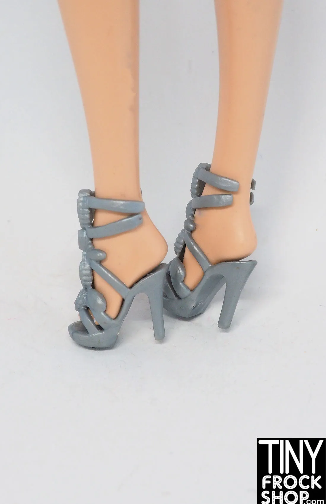 12" Fashion Doll Silver Gem Heels