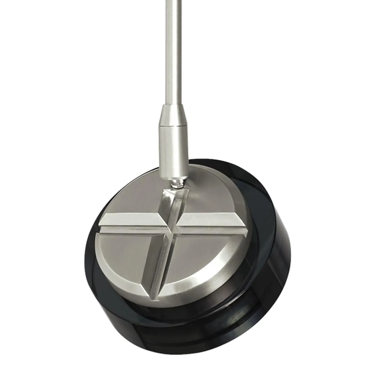 14 In. Stem Brim LED Monorail Head 9W Satin Nickel finish