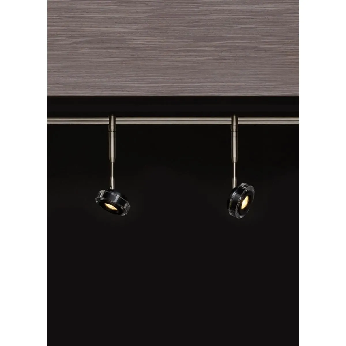 14 In. Stem Brim LED Monorail Head Black finish