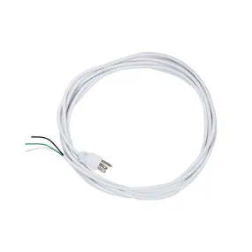 16 Ft. Cord and Plug White Finish