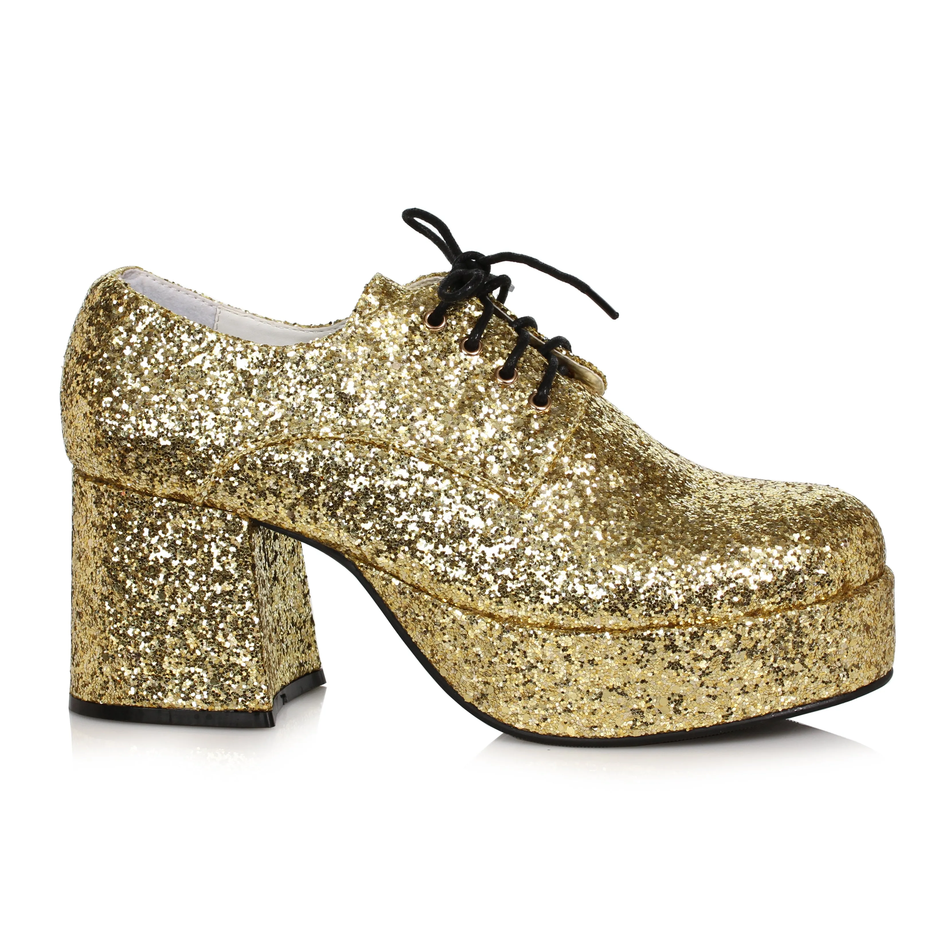 312-PATRICK 3" Heel Glitter Pimp Shoe. Mens.