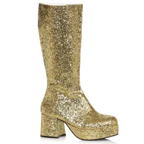 312-ROCKER 3" Heel Men’s Glitter Knee High Boot