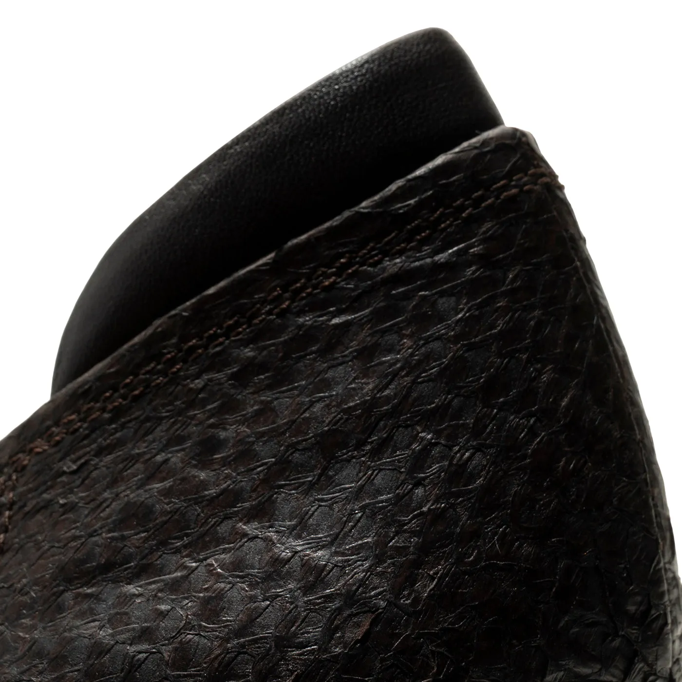 Amia hæl fiskelæder - DARK BROWN