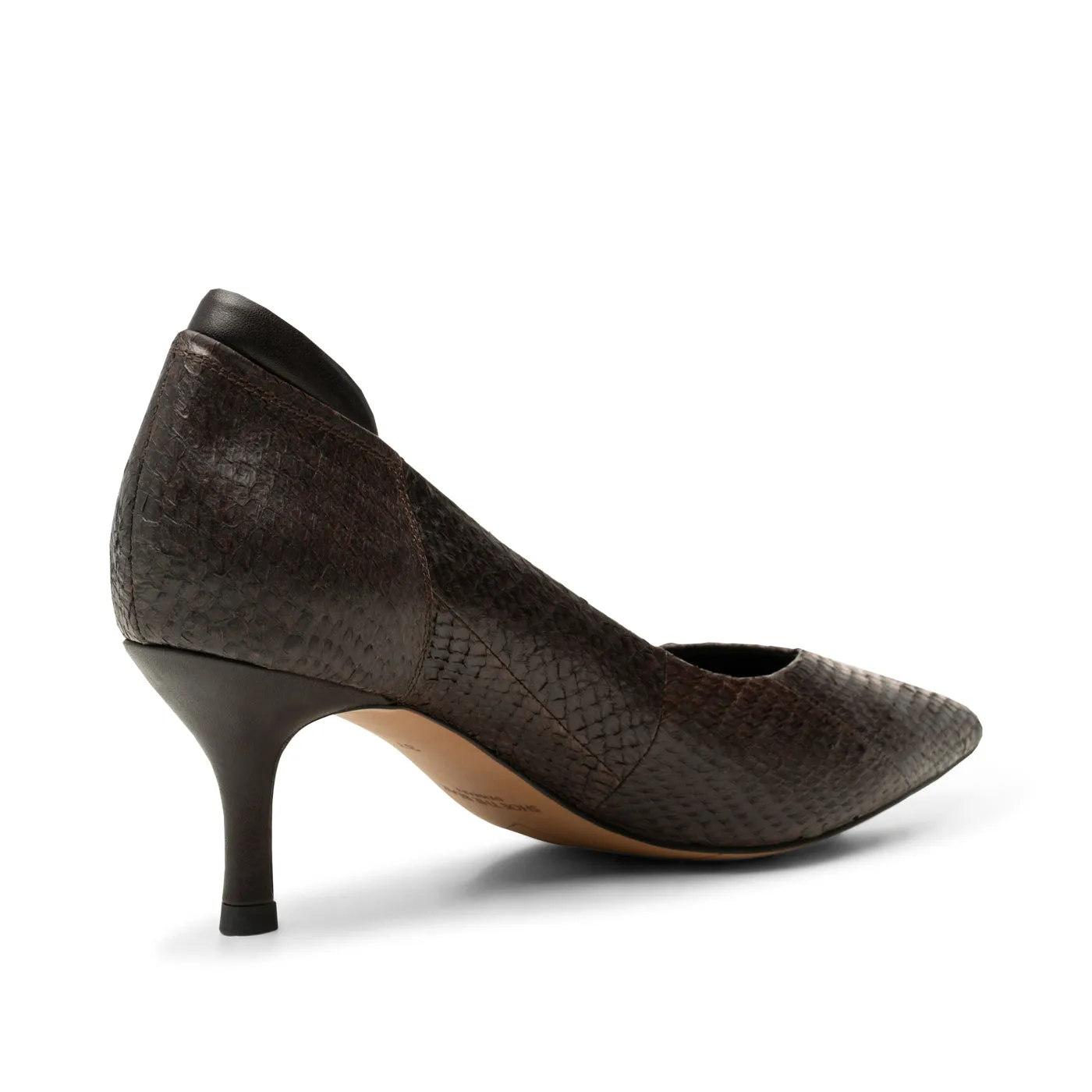 Amia hæl fiskelæder - DARK BROWN