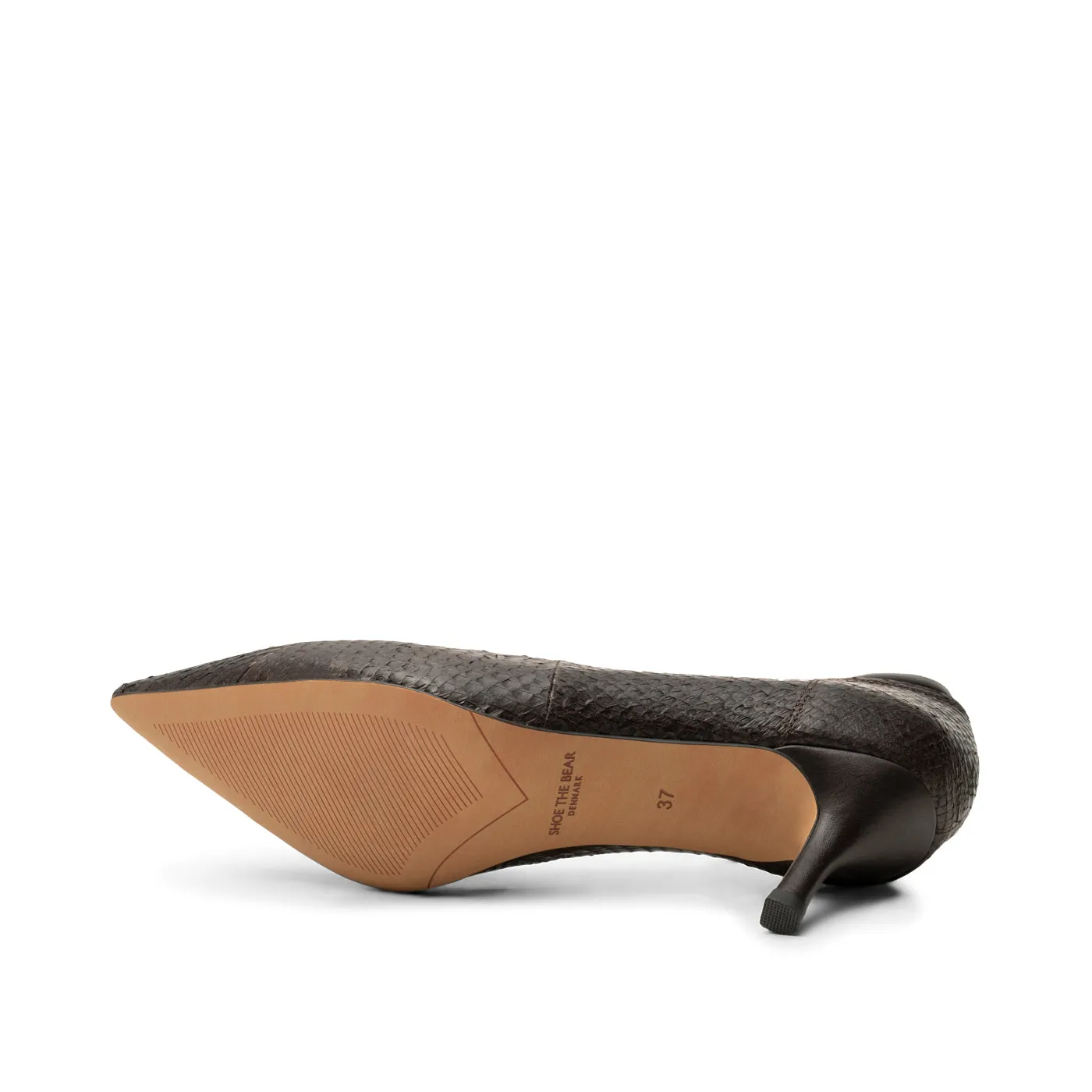 Amia hæl fiskelæder - DARK BROWN