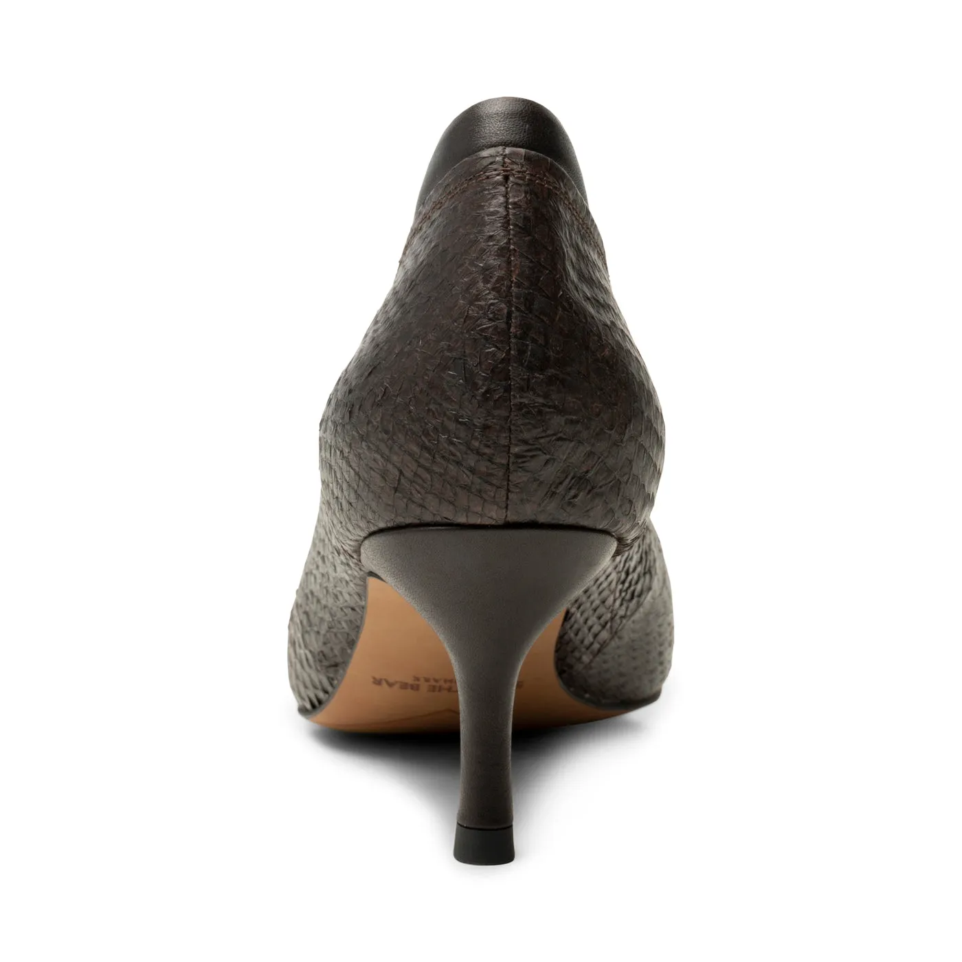 Amia hæl fiskelæder - DARK BROWN