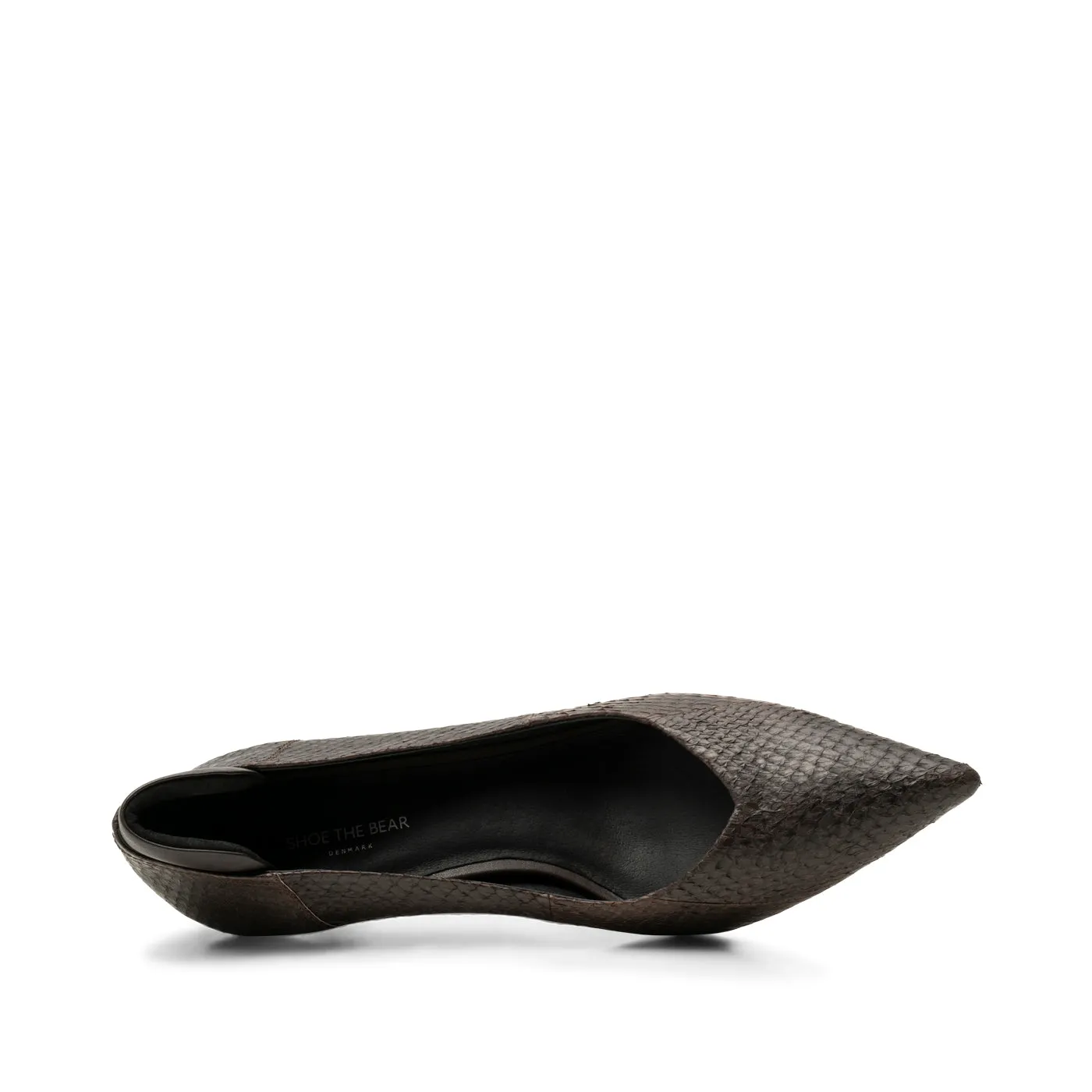Amia hæl fiskelæder - DARK BROWN