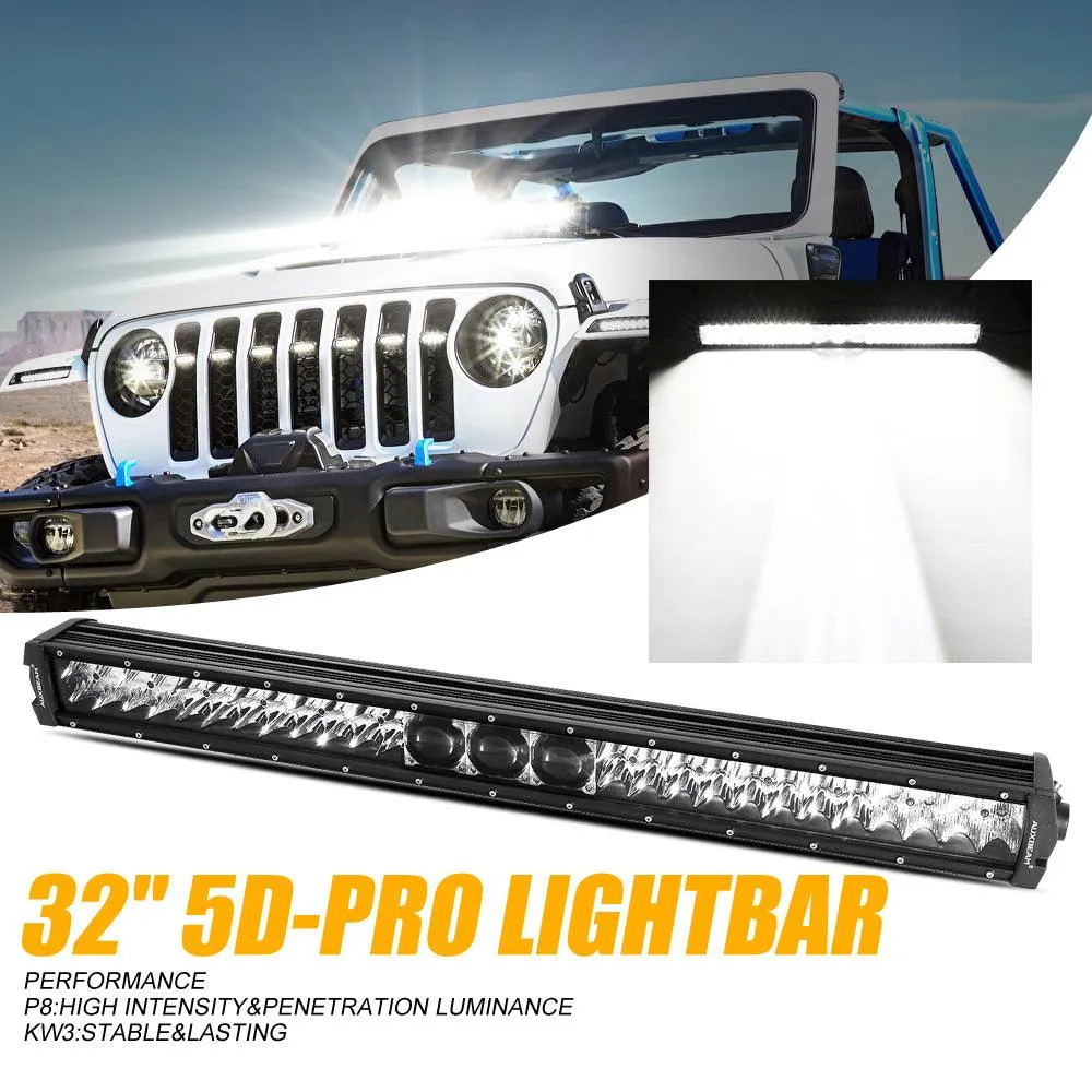 AR-800 RGB Switch Panel with APP 32 Inch 5D-PRO LED Light Bar, Toggle/ Momentary/ Pulsed Mode Supported