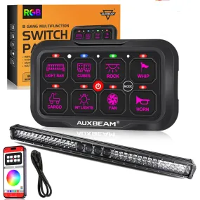 AR-800 RGB Switch Panel with APP 42 Inch 5D-PRO LED Light Bar, Toggle/ Momentary/ Pulsed Mode Supported