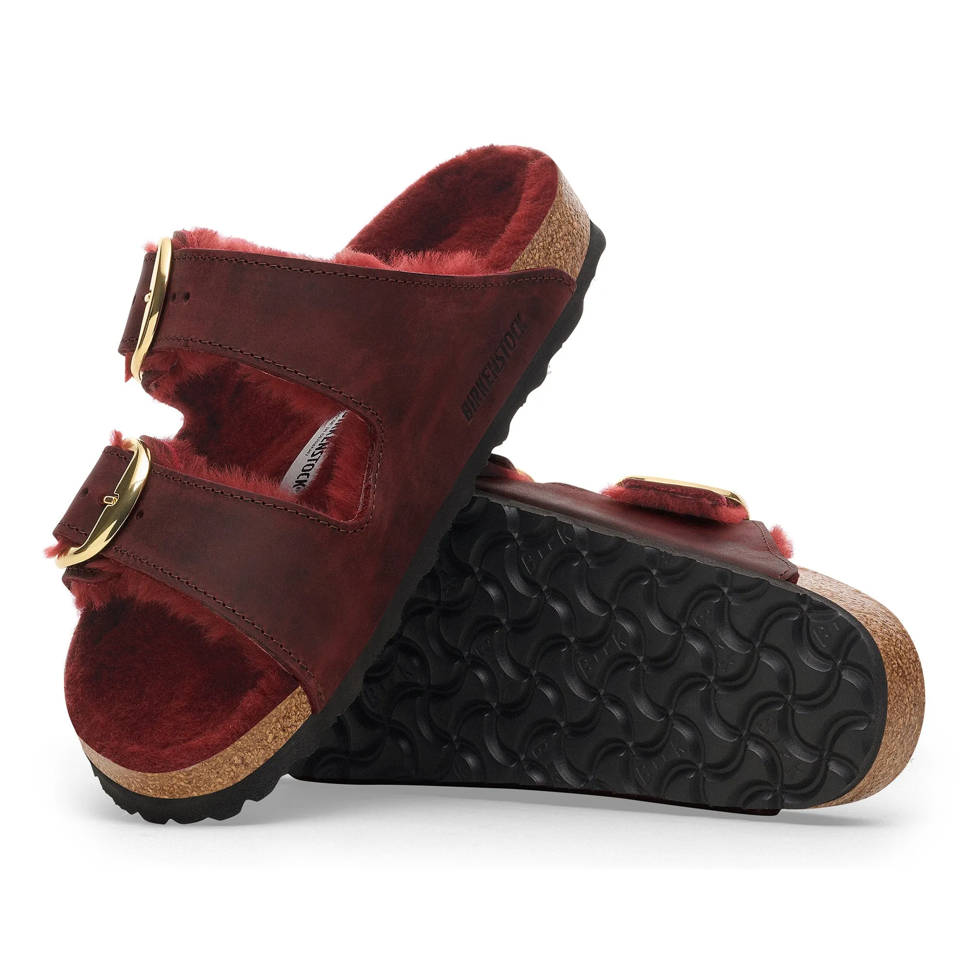 Arizona Big Buckle | Oiled Leather/Shearling | Zinfandel