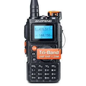 Baofeng K6 Tri-Band Radio | 5W | 999 CH | UHF/VHF/1.25M/NOAA/FM/Air Receiver |  Reverse Repeater Freq | 2600mAh Type-C Battery