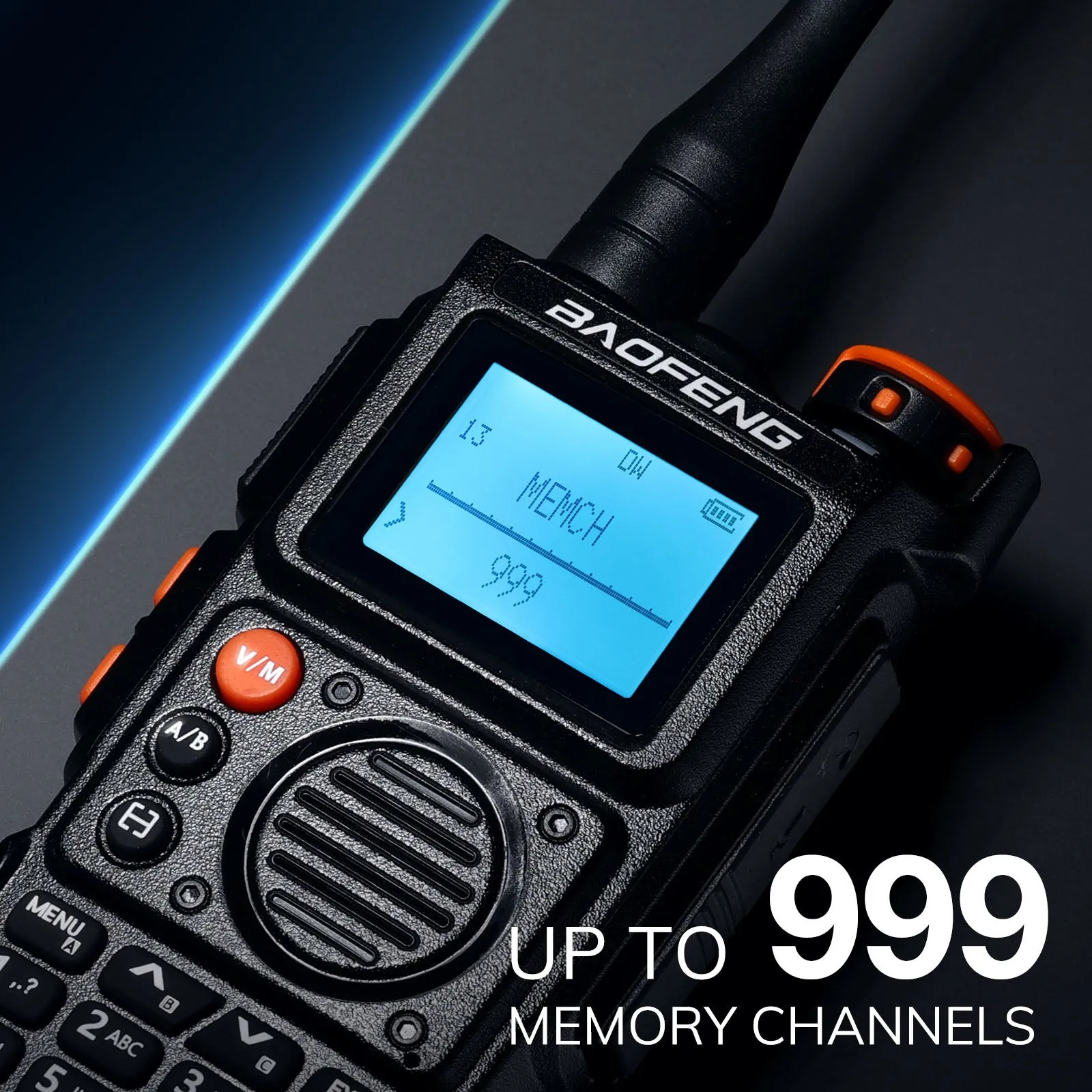 Baofeng K6 Tri-Band Radio | 5W | 999 CH | UHF/VHF/1.25M/NOAA/FM/Air Receiver |  Reverse Repeater Freq | 2600mAh Type-C Battery