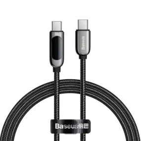Baseus Display Fast Charging Data Cable Type-C to Type-C 100W 2M Black-U2RG