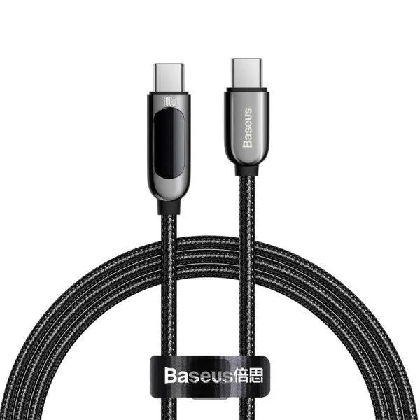 Baseus Display Fast Charging Data Cable Type-C to Type-C 100W 2M Black-U2RG