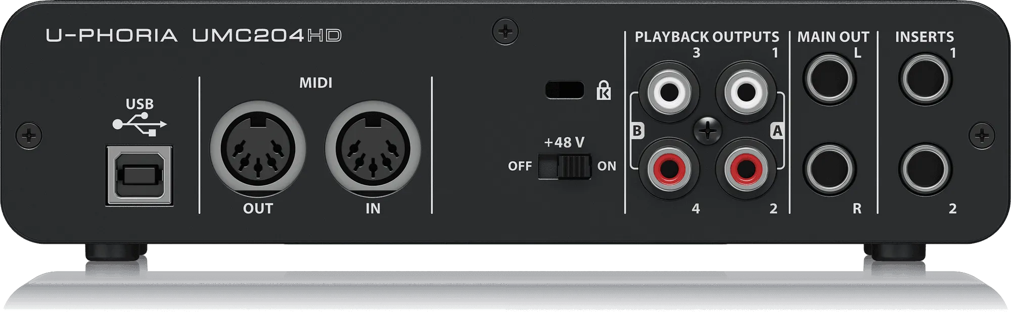 Behringer U-Phoria UMC-204HD USB 2.0 Audio Interface (UMC204HD / UMC 204HD)