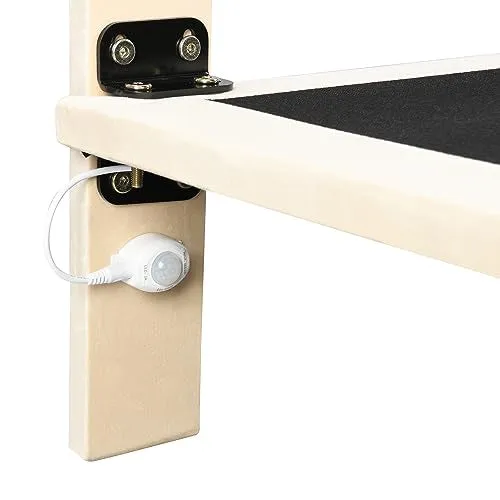 Bellemave Floating Bed Frame Queen Size Upholstered Bed with Sensor Light and Headboard, Floating Velvet Platform Bed, No Box Spring Needed for Kids Teens Adults,Beige