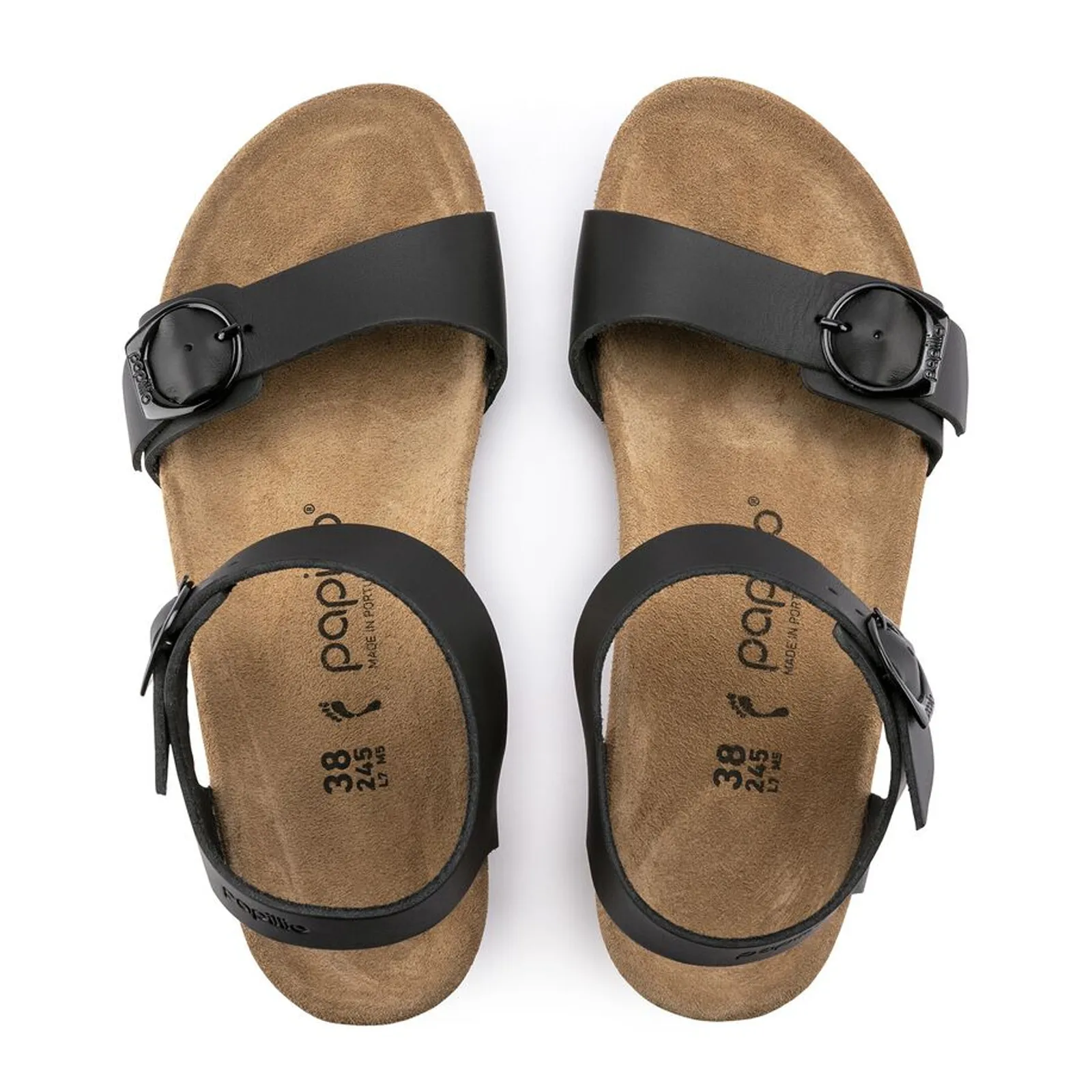 Birkenstock Soley Ring-Buckle Wedge Sandal (Women) - Black Leather