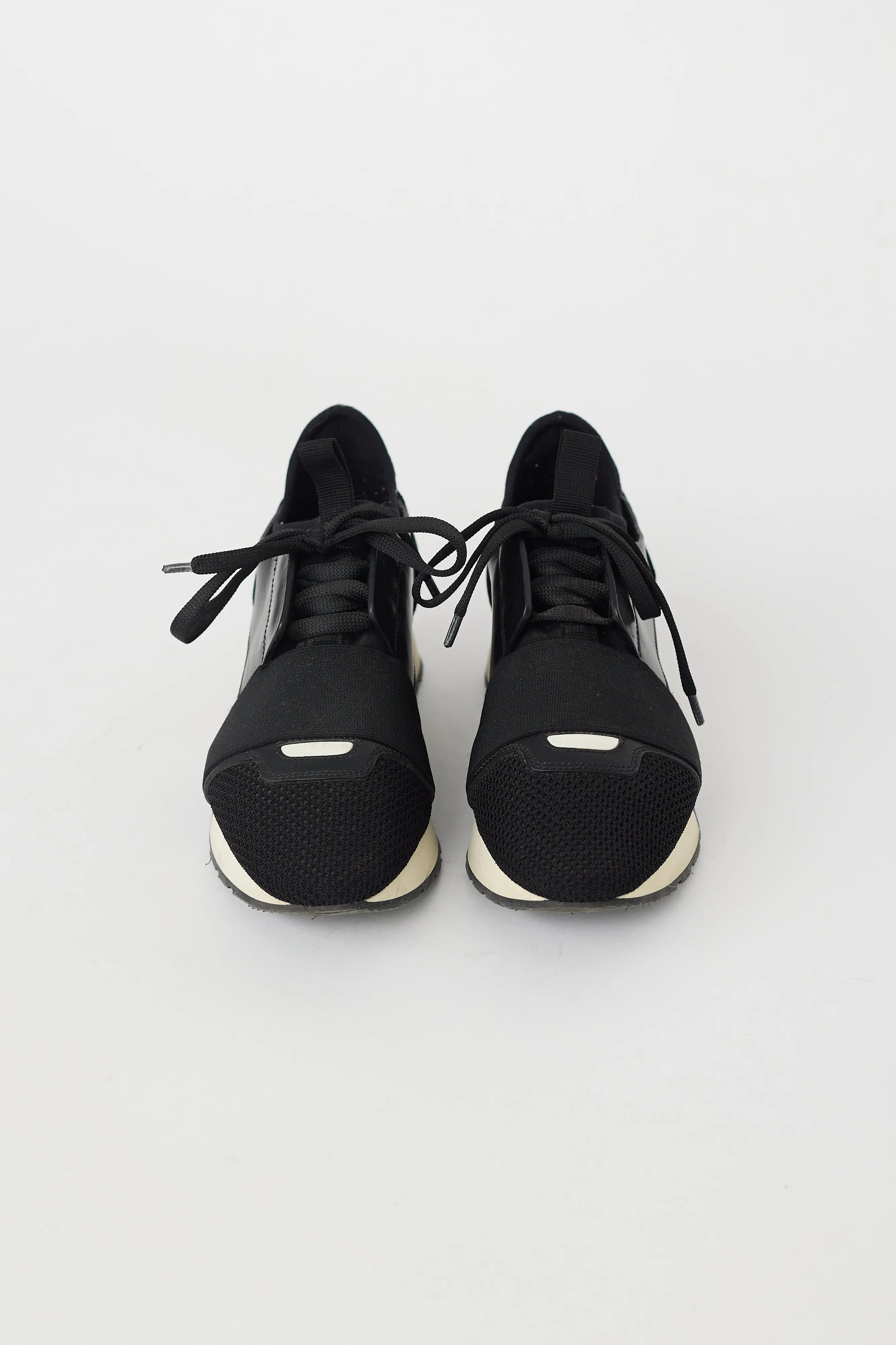 Black & Cream Race Runner Sneaker