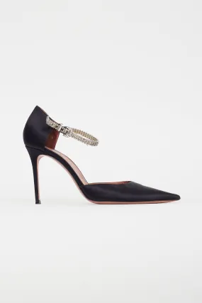 Black Satin Ursina Pump