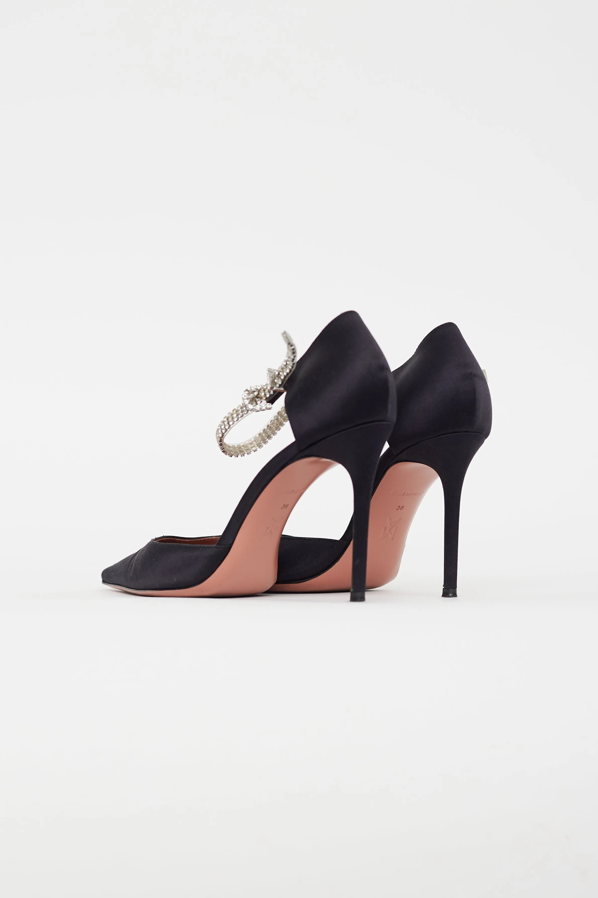 Black Satin Ursina Pump