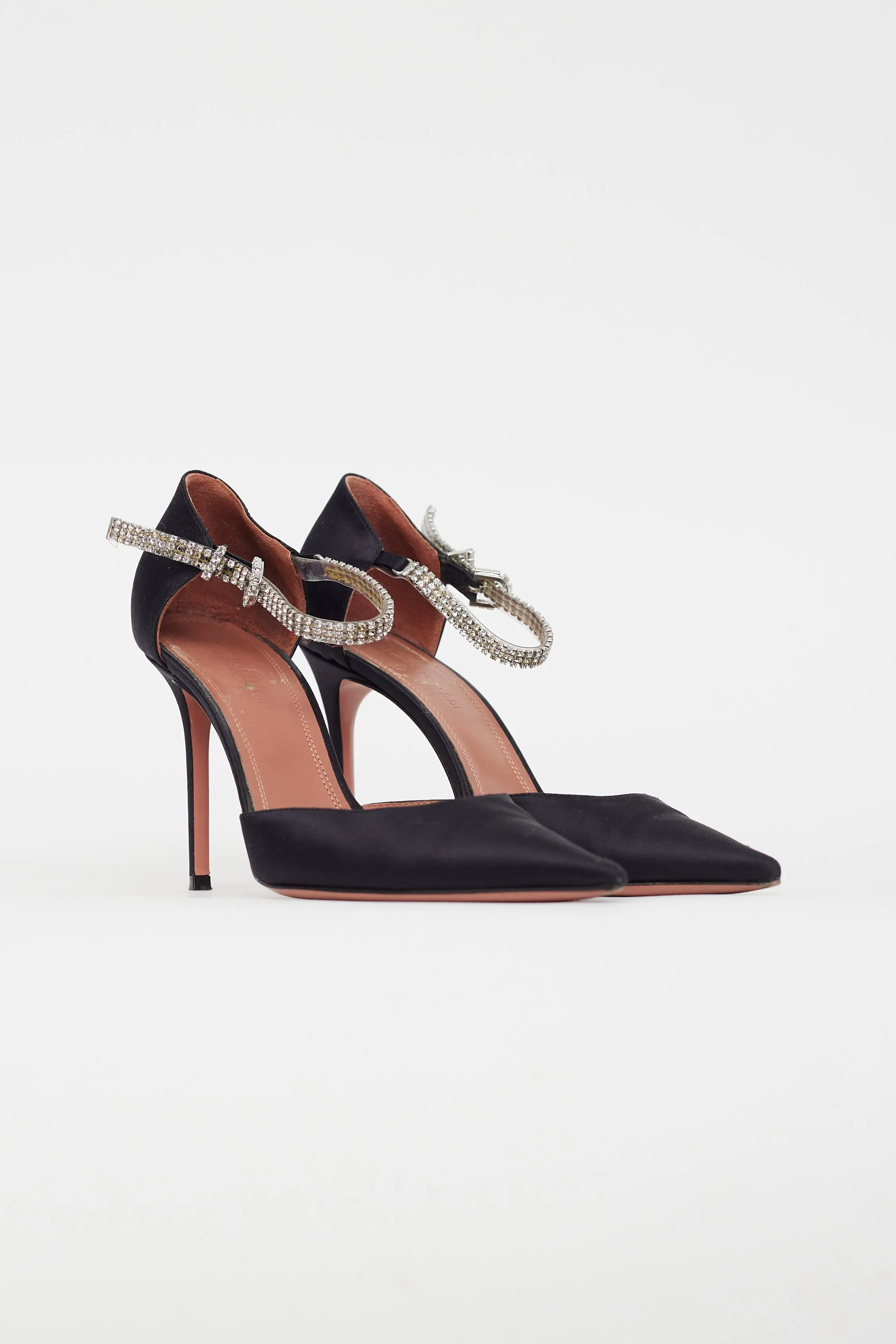 Black Satin Ursina Pump