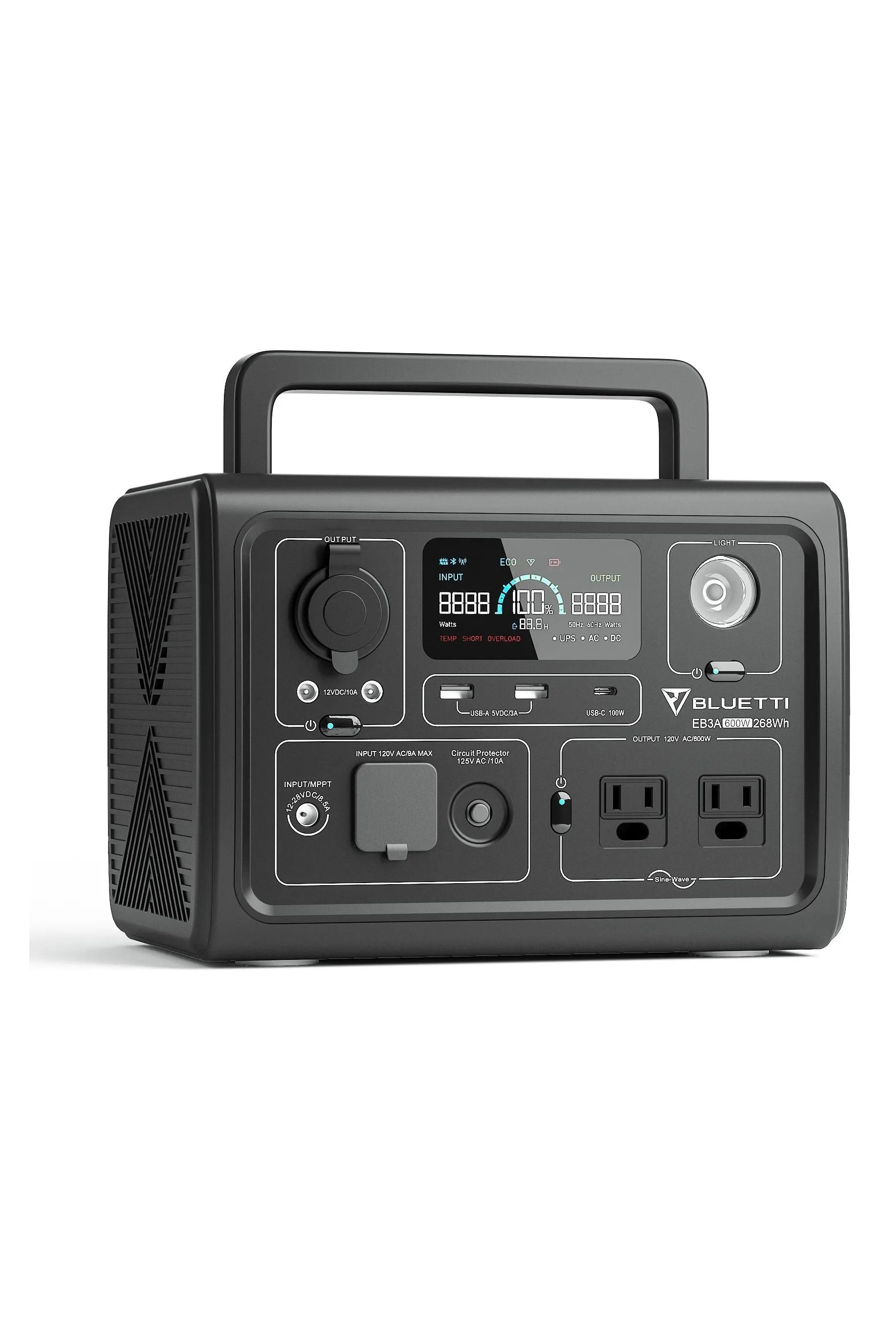 BLUETTI EB3A Portable Power Station | 600W 268Wh