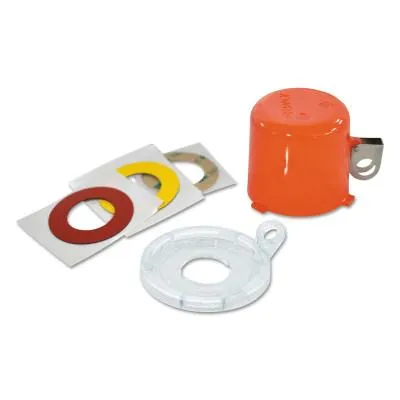 Brady® Push Button Lockouts with Standard Covers, 2.5w x 2.5d x 2h, Red, 130820