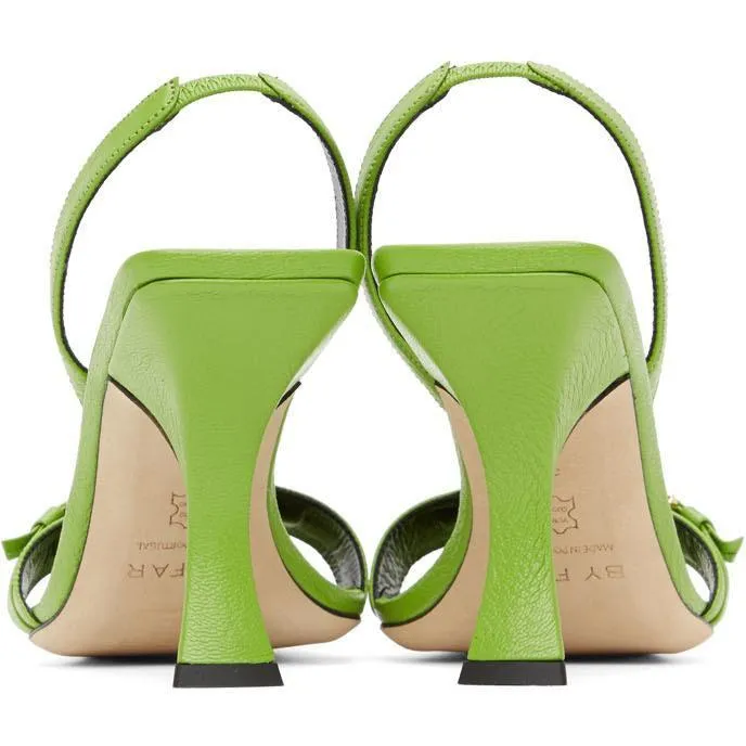 BY FAR Green Carlotta Sandals