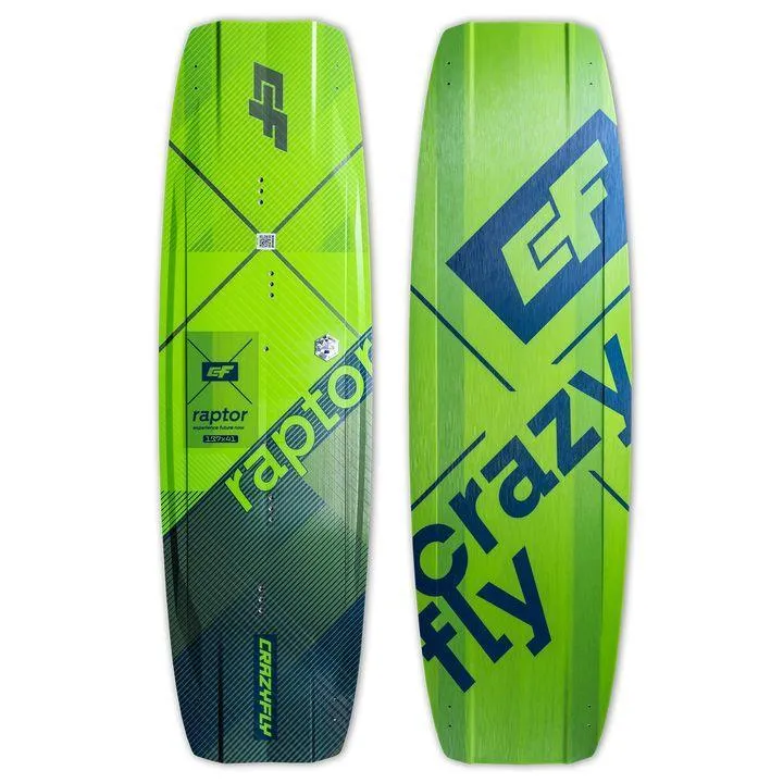 Crazyfly Raptor Kiteboard 137cm x 41 inc Hexa Pads