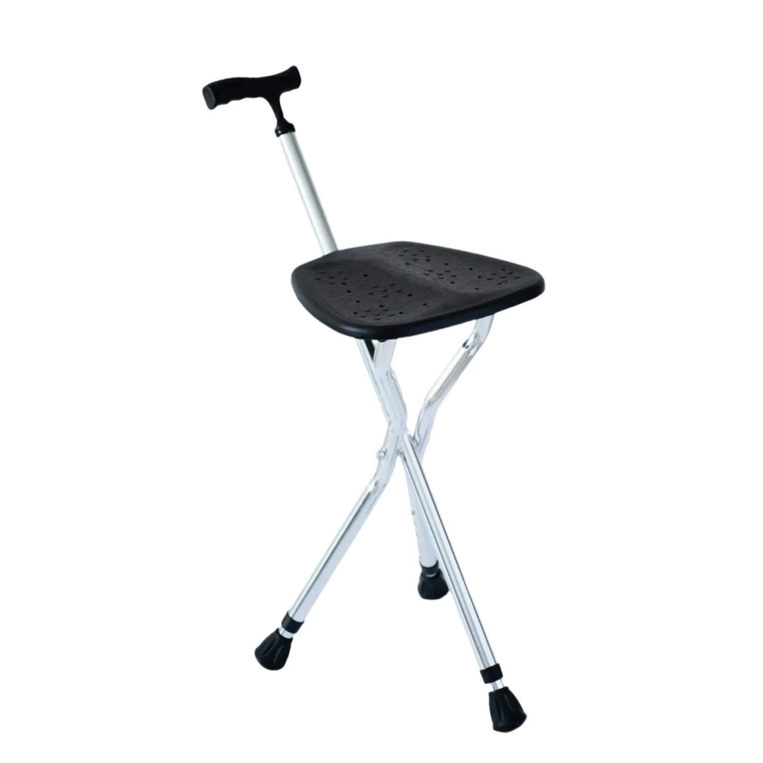 Crossing Folding Walking Stick With Seat