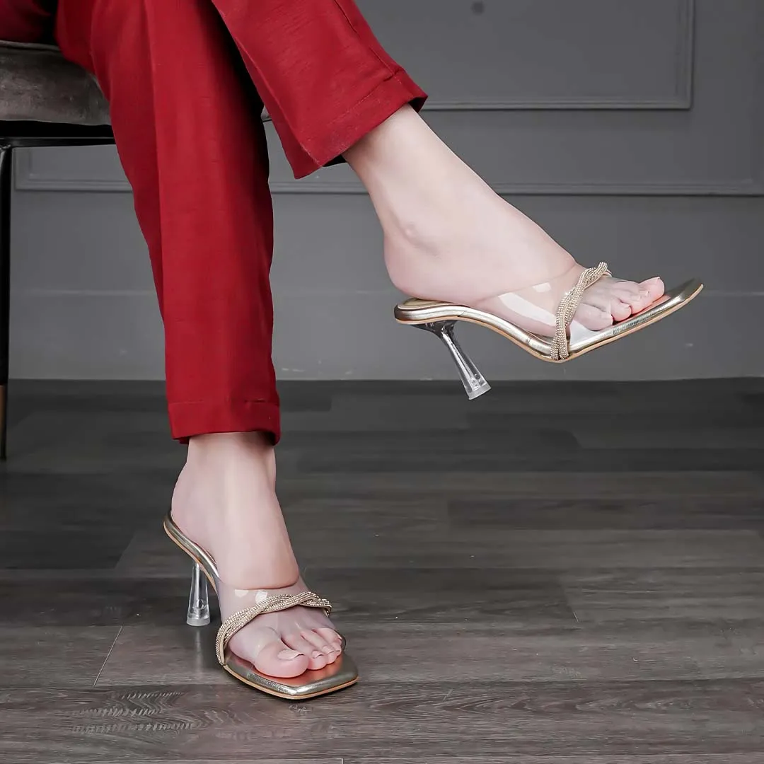 Crystal Swirl Stiletto Golden