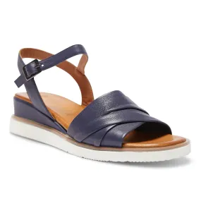 Dawn Heel in Navy Leather