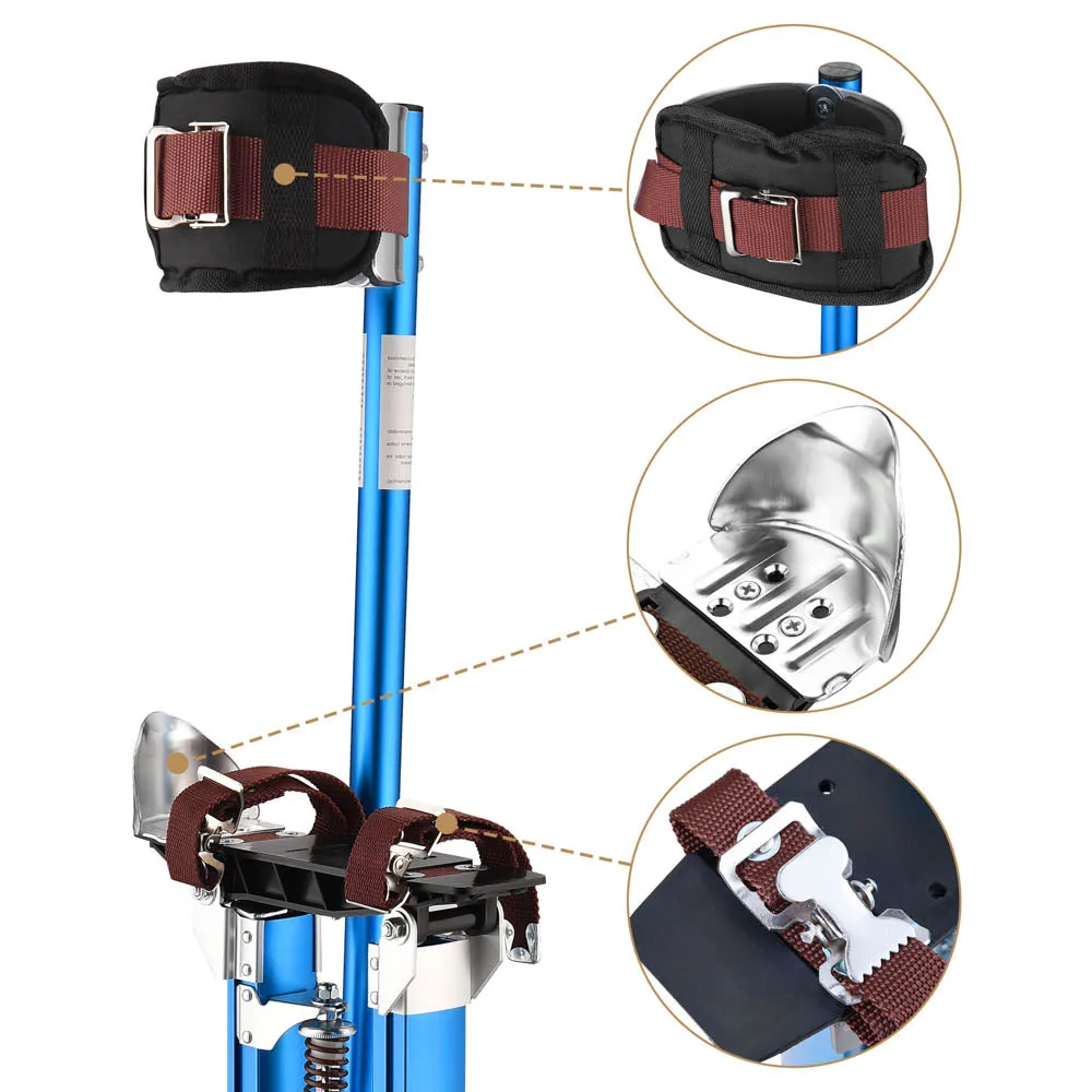 DIY 16"-24" Aluminum Drywall Stilts Blue Silver Options
