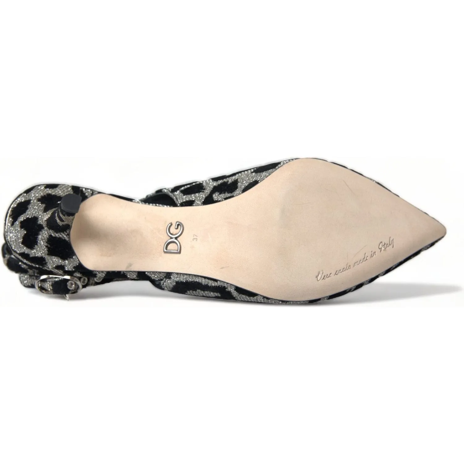 Dolce & Gabbana Crystal Leopard Slingback Heels Pumps
