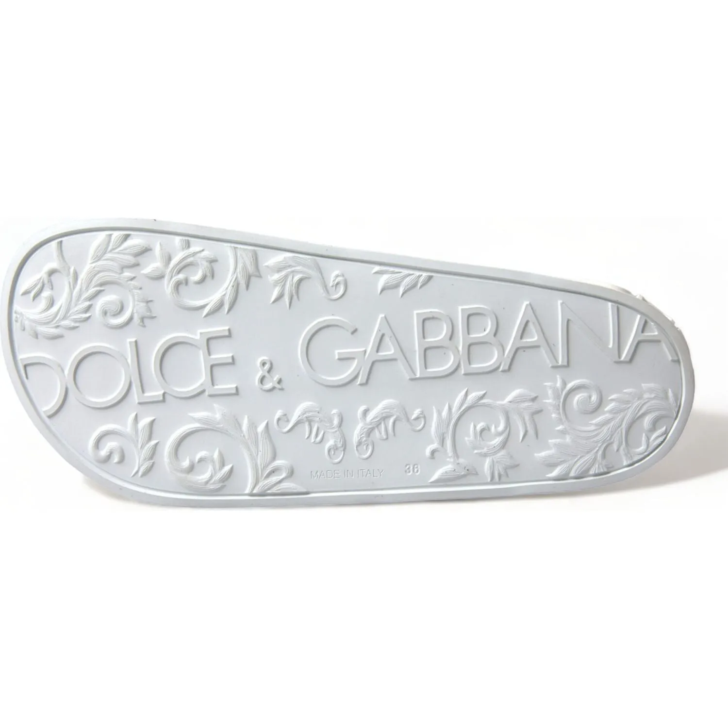 Dolce & Gabbana Elegant White Logo Slides