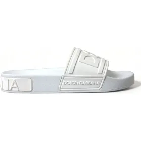 Dolce & Gabbana Elegant White Logo Slides