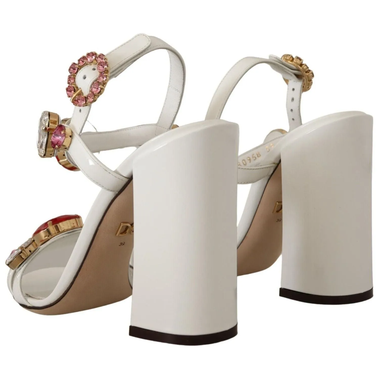 Dolce & Gabbana Keira Crystal-Embellished Ankle Strap Heels