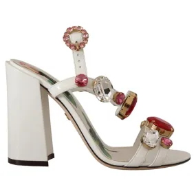 Dolce & Gabbana Keira Crystal-Embellished Ankle Strap Heels