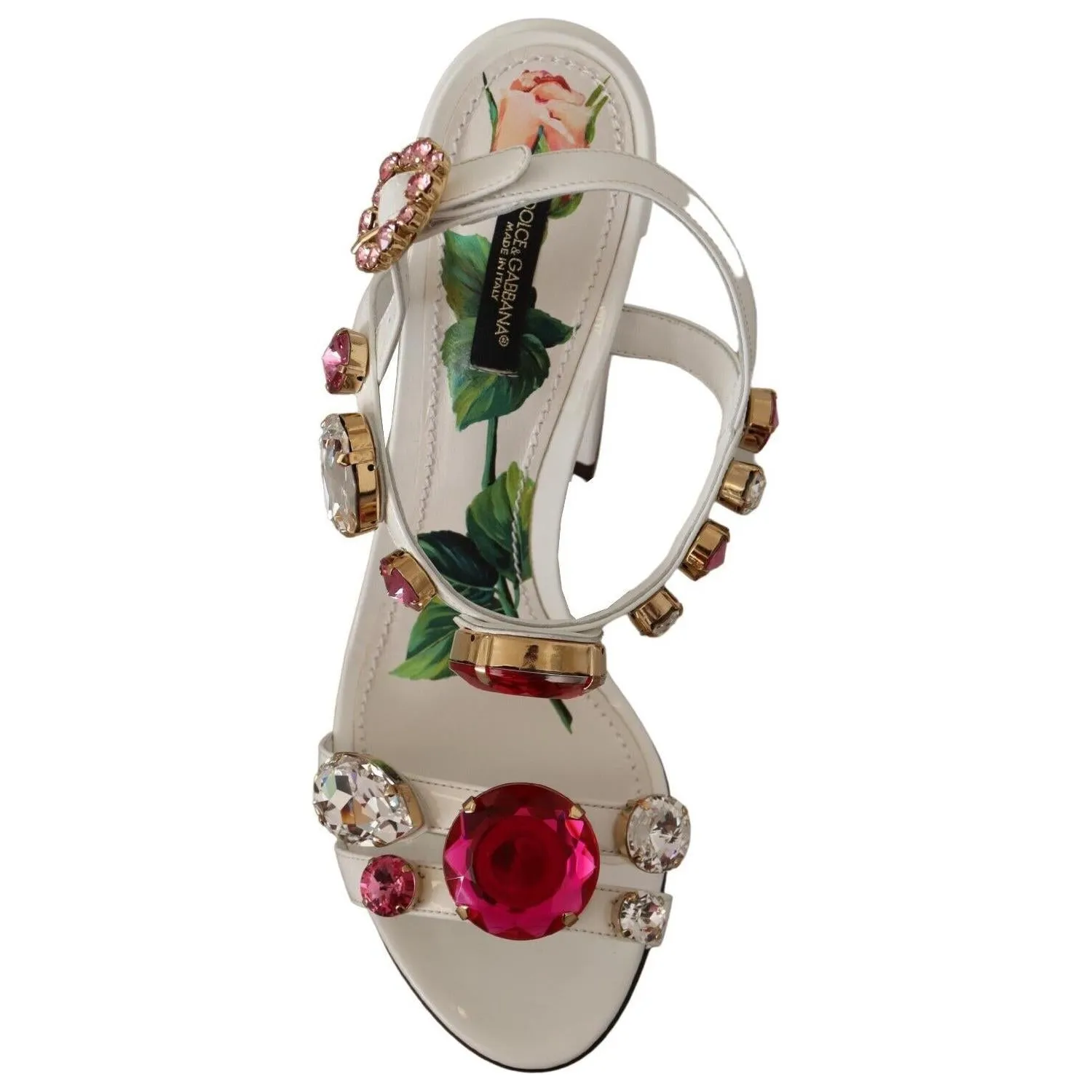 Dolce & Gabbana Keira Crystal-Embellished Ankle Strap Heels