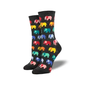 Elephant In The Room Crew Socks - Womens