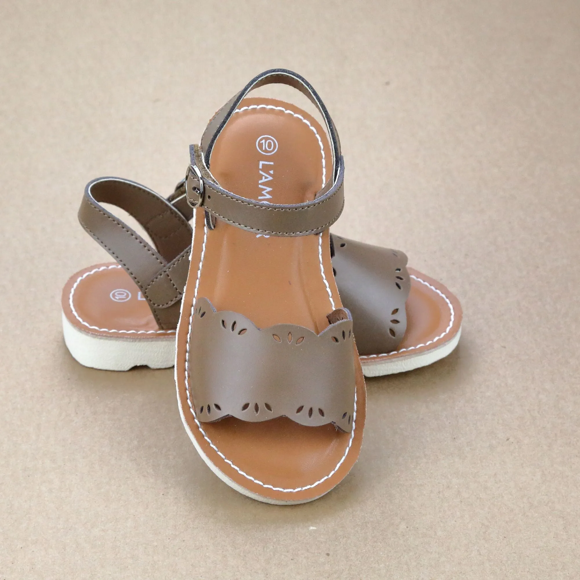 Ella Girls Scalloped Open Toe Sandal