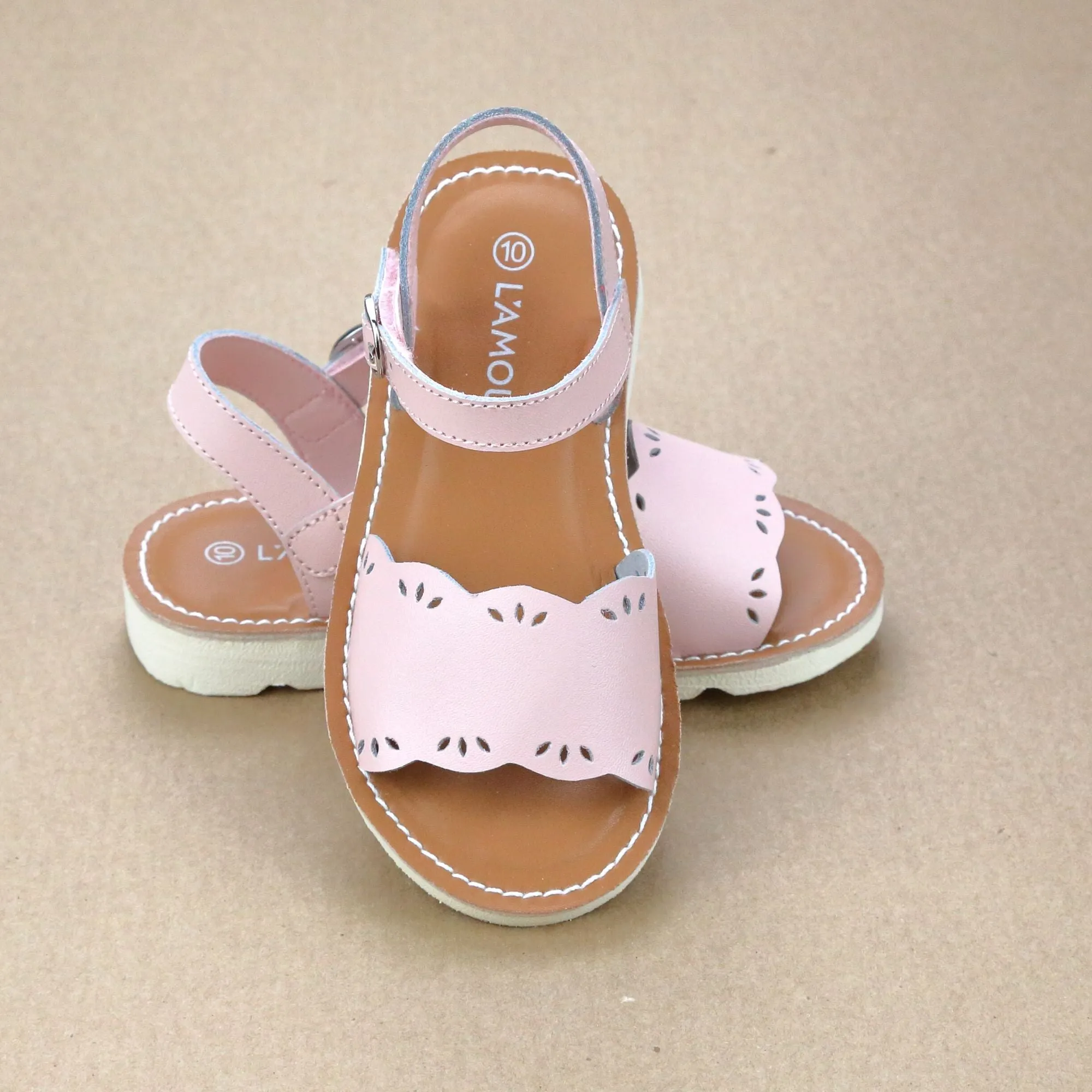Ella Girls Scalloped Open Toe Sandal