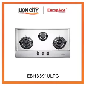 Europace  EBH3391U LPG Otimmo 3 Burner 90cm Slim Built-in Gas Hob Cooker  (Stainless Steel)