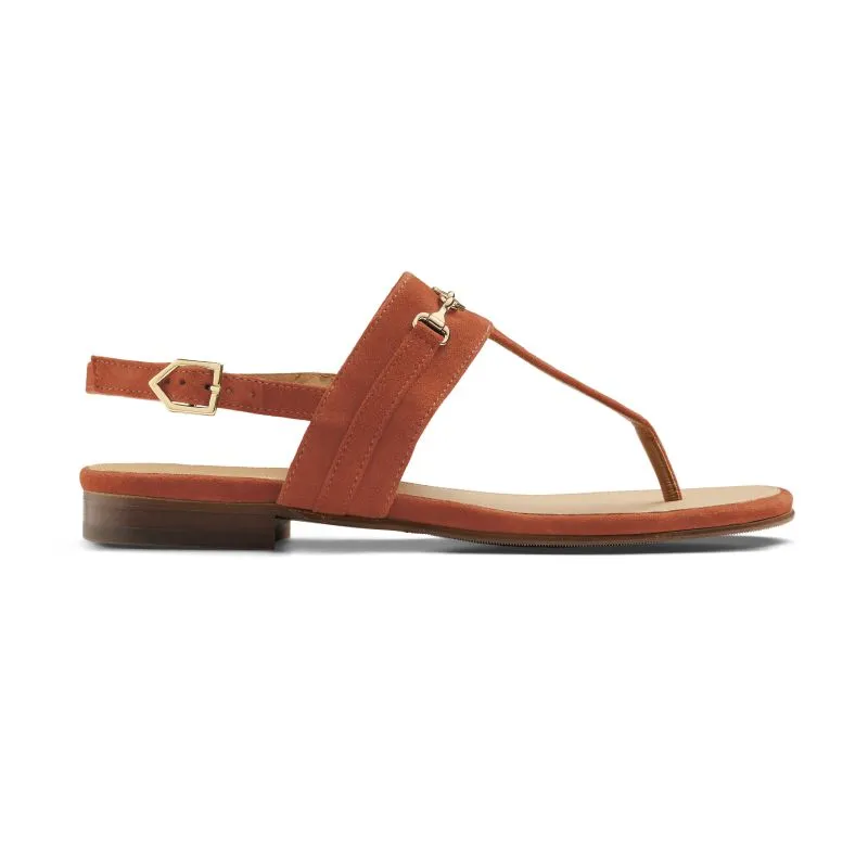 Fairfax & Favor Thornham Ladies Sandal - Sunset Orange
