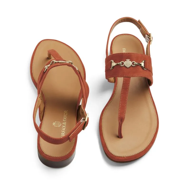 Fairfax & Favor Thornham Ladies Sandal - Sunset Orange