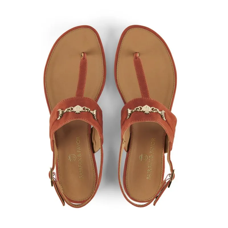 Fairfax & Favor Thornham Ladies Sandal - Sunset Orange