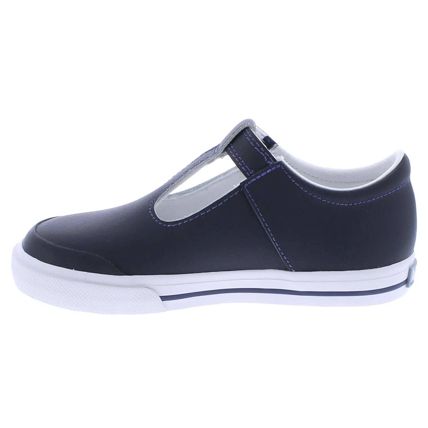 Footmates Drew T-Strap Leather Sneaker