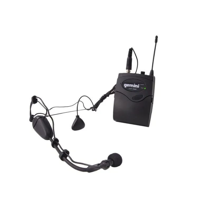 Gemini UHF-01HL Single Channel Wireless System with Headset & Lavalier Microphone