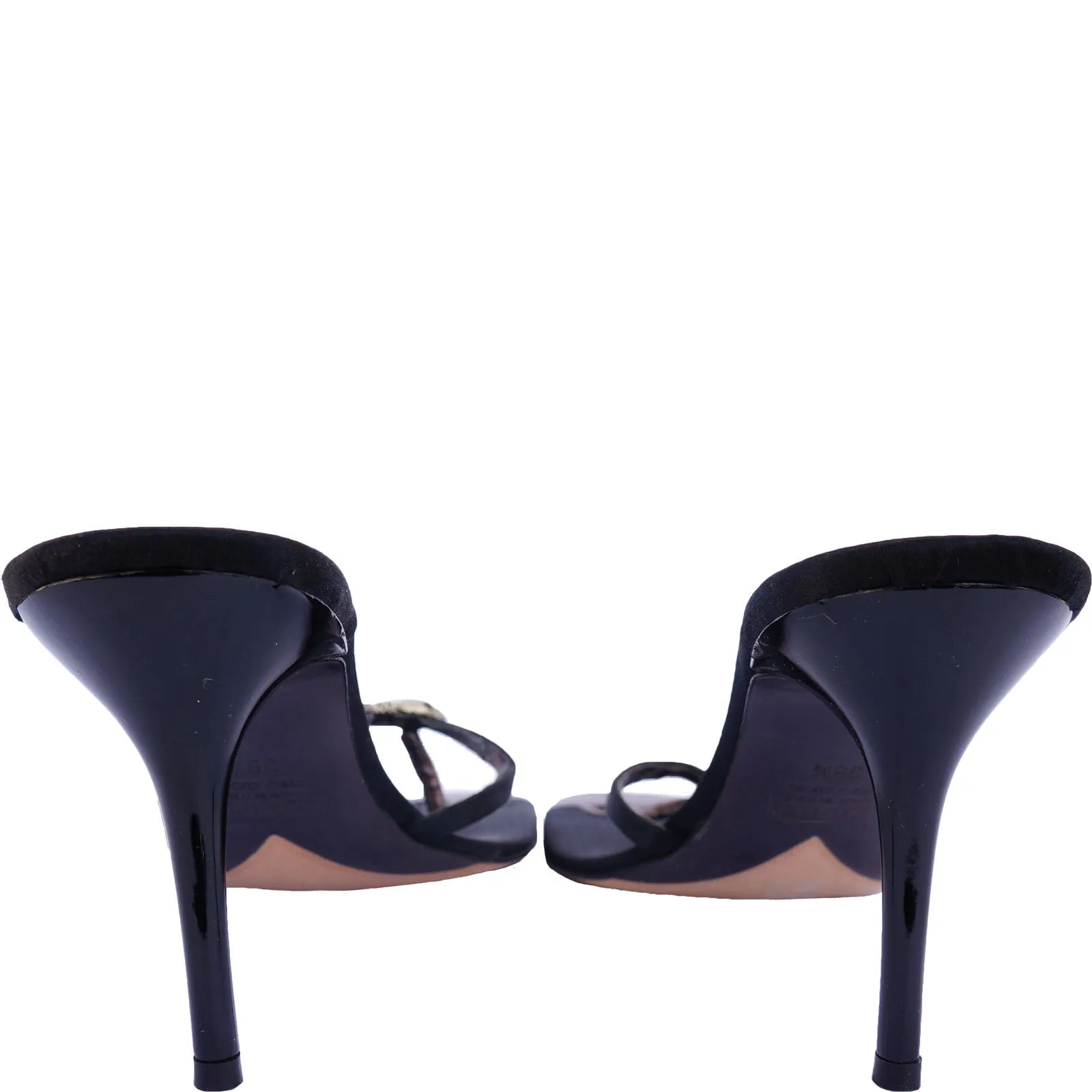 GIUSEPPE ZANOTTI SNAKE EMBELLISHED SANDAL WITH TAGS