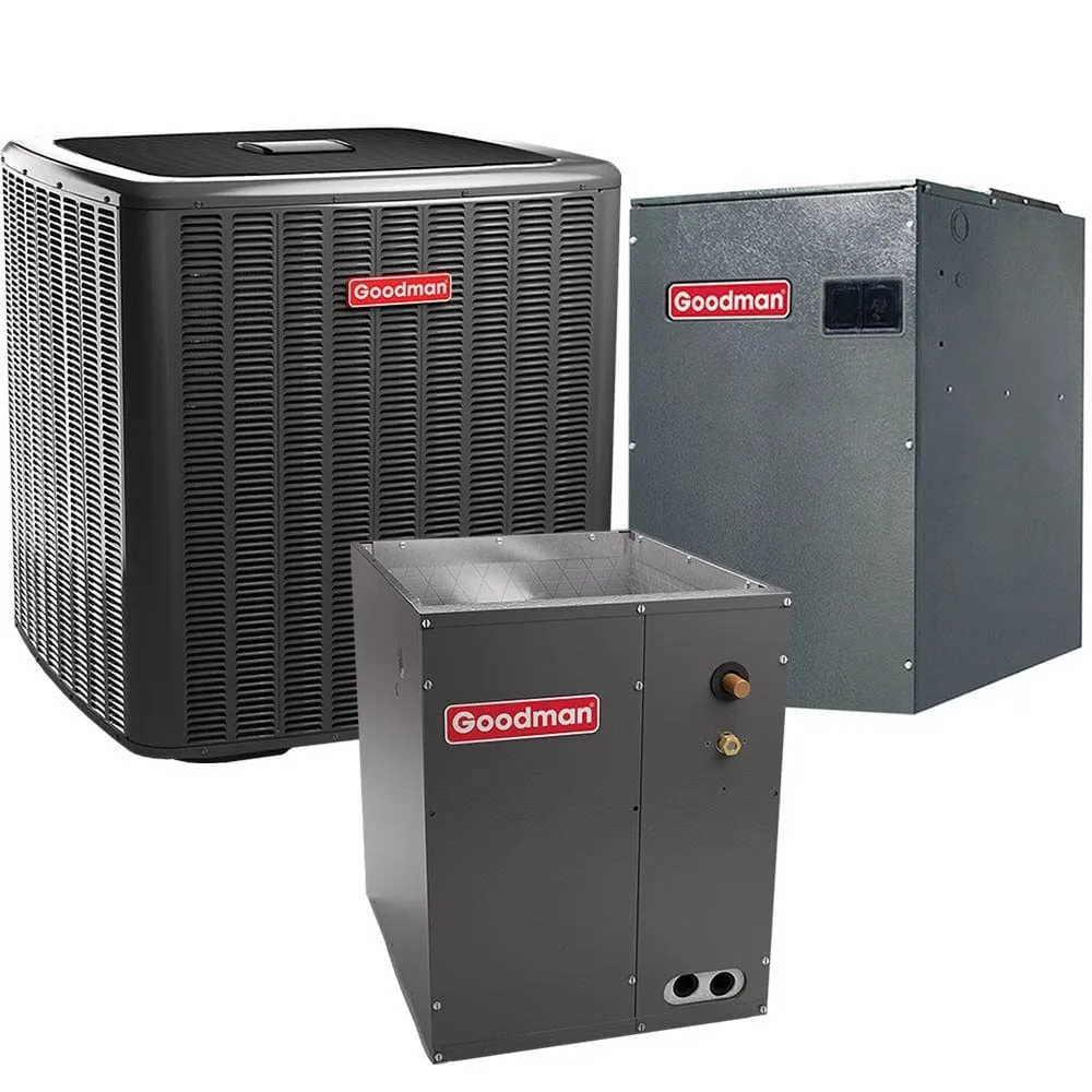 Goodman GSXC160601 5 Ton 17 SEER 2 Stage Variable Speed Central Air Conditioner Split System - Vertical - HA16406